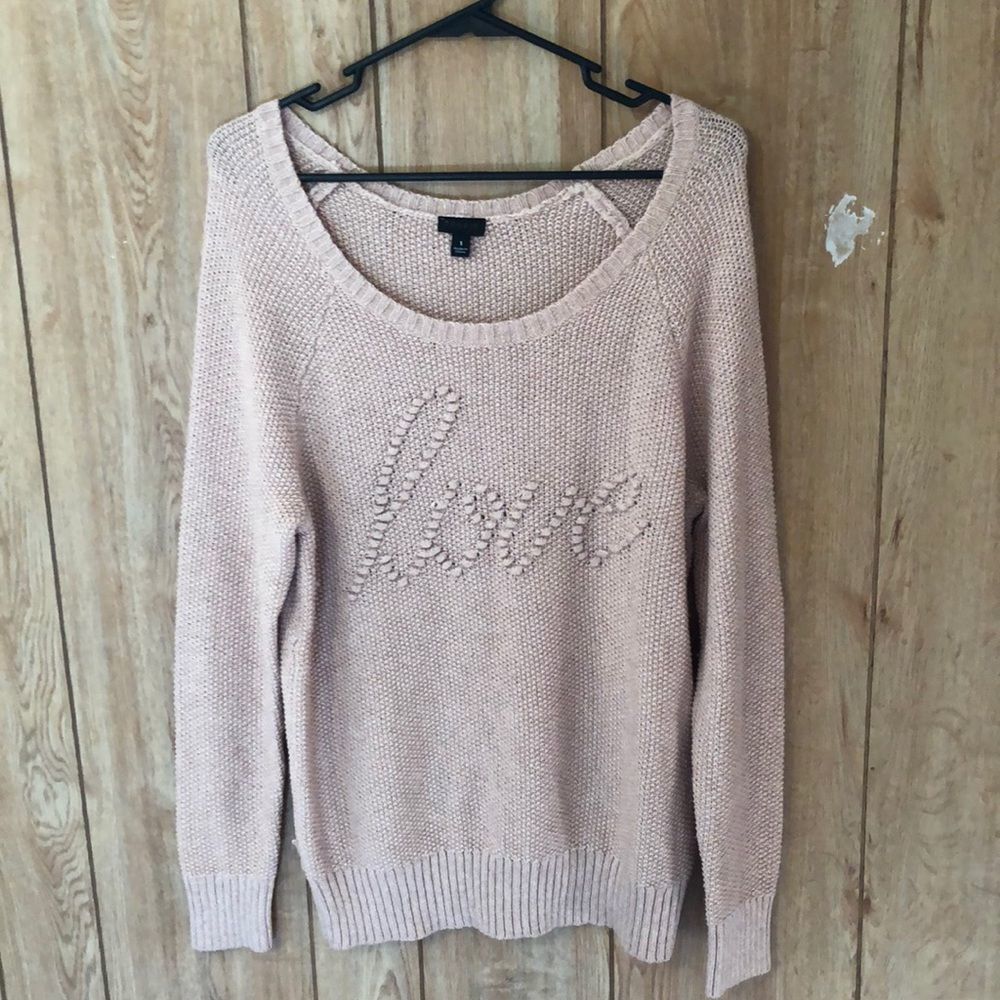 Torrid Blush Pink Knit Love Sweater 1 1X - Picture 3 of 14